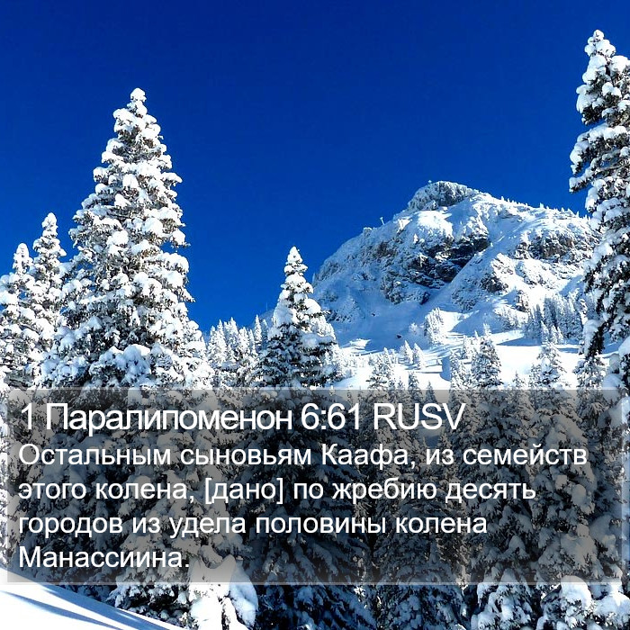 1 Паралипоменон 6:61 RUSV Bible Study