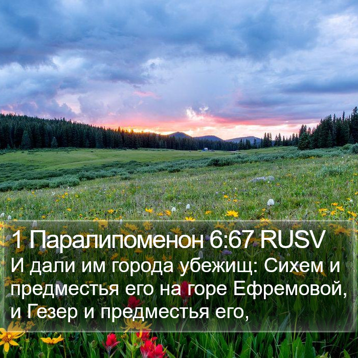 1 Паралипоменон 6:67 RUSV Bible Study
