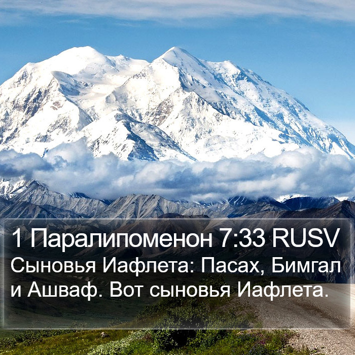 1 Паралипоменон 7:33 RUSV Bible Study