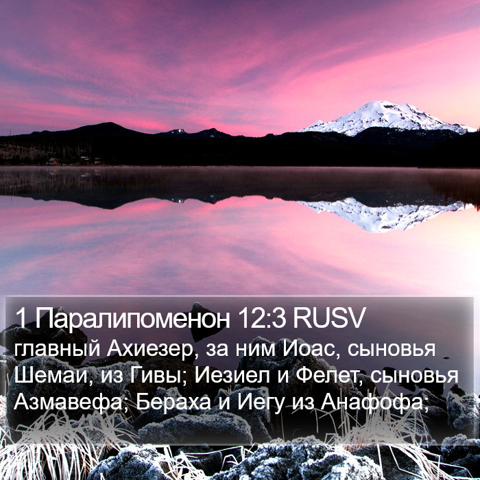 1 Паралипоменон 12:3 RUSV Bible Study