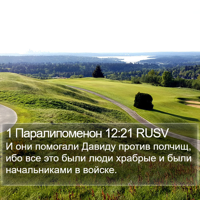 1 Паралипоменон 12:21 RUSV Bible Study