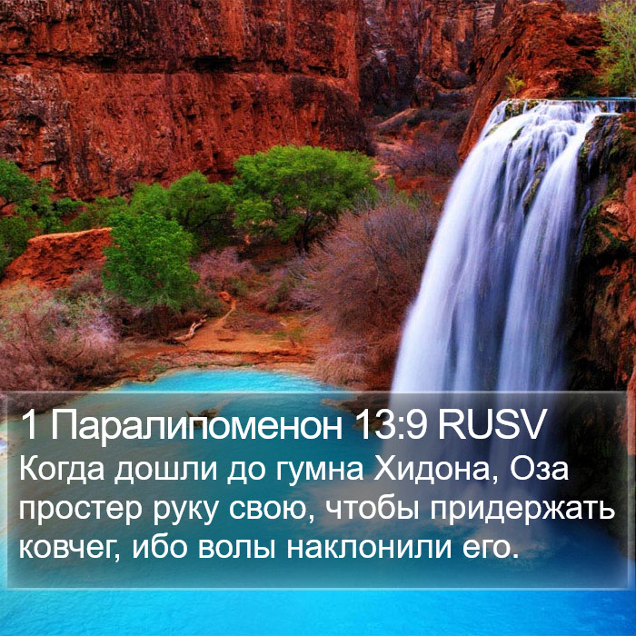 1 Паралипоменон 13:9 RUSV Bible Study
