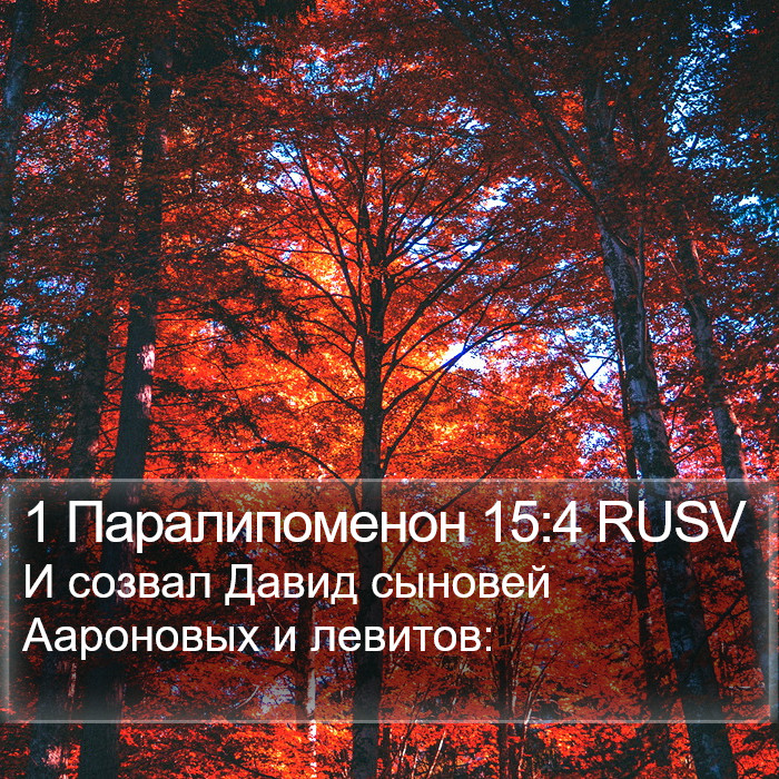 1 Паралипоменон 15:4 RUSV Bible Study