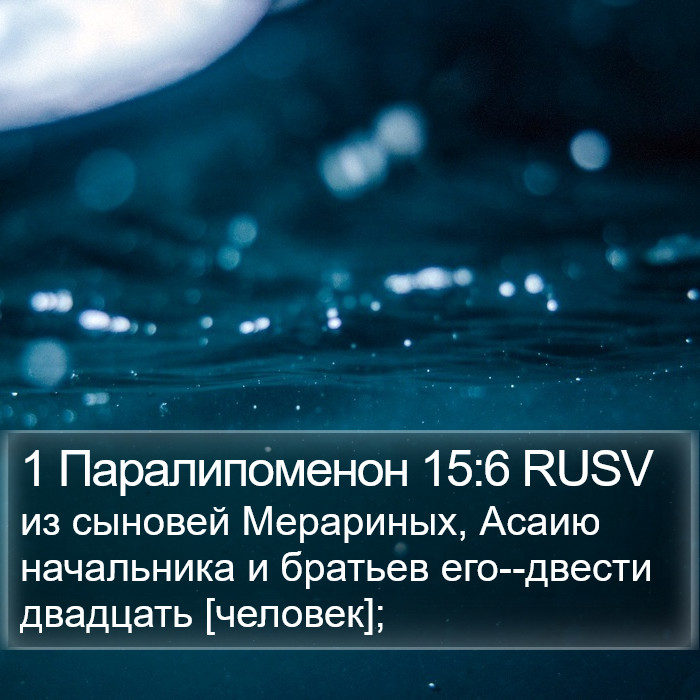 1 Паралипоменон 15:6 RUSV Bible Study