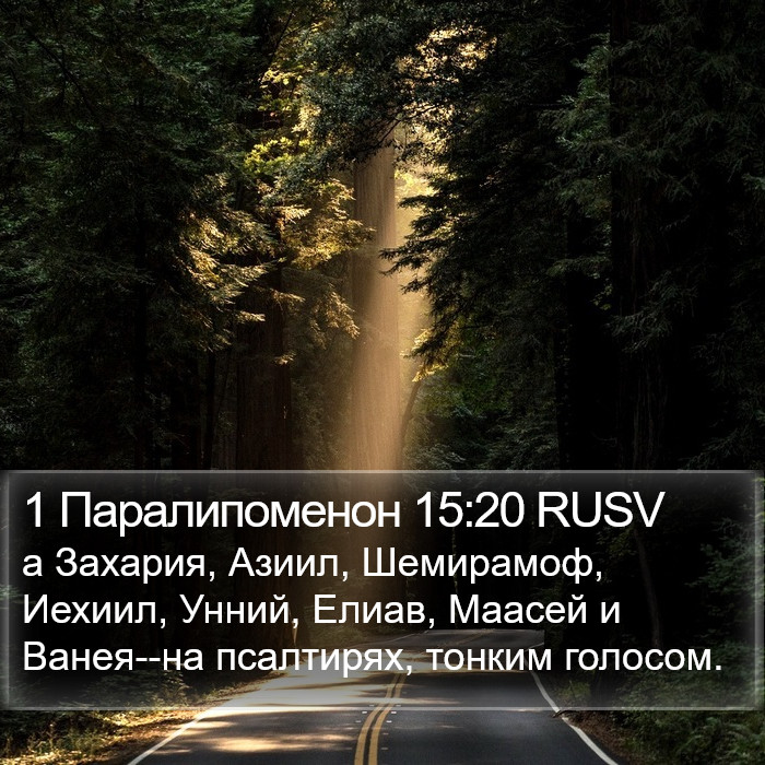 1 Паралипоменон 15:20 RUSV Bible Study