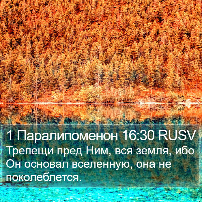 1 Паралипоменон 16:30 RUSV Bible Study