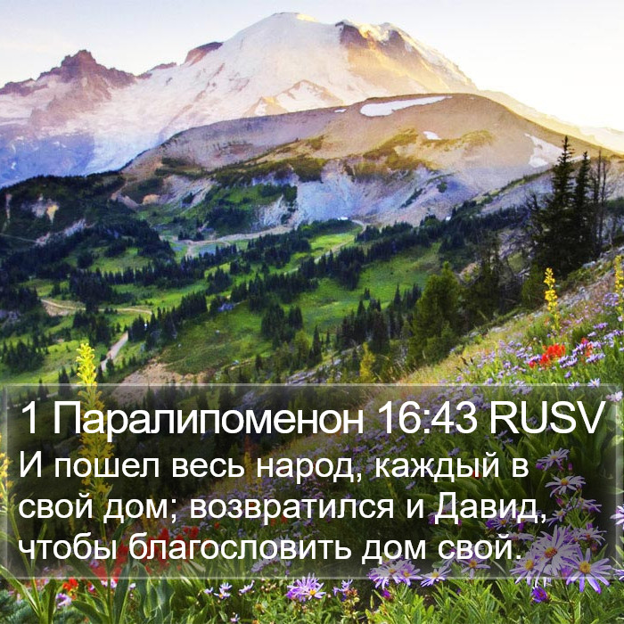 1 Паралипоменон 16:43 RUSV Bible Study