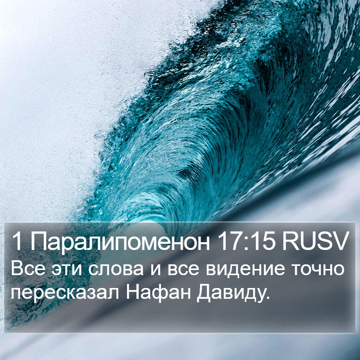 1 Паралипоменон 17:15 RUSV Bible Study