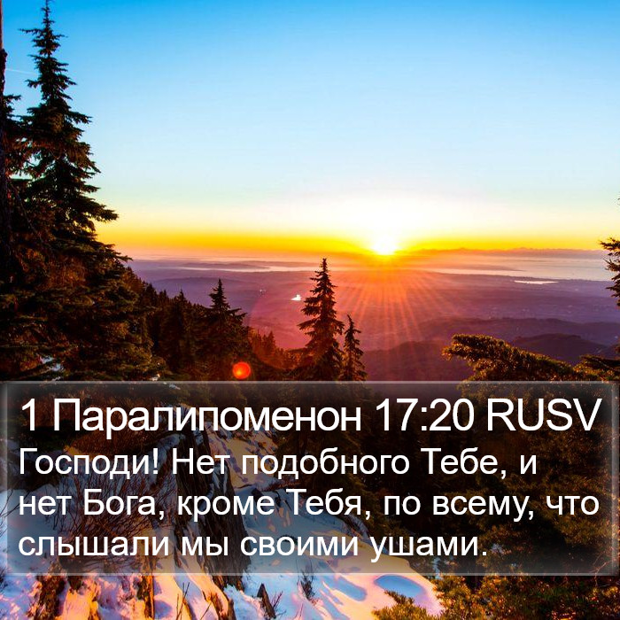 1 Паралипоменон 17:20 RUSV Bible Study