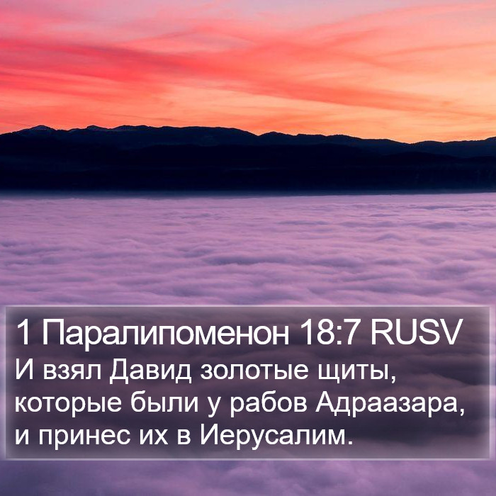 1 Паралипоменон 18:7 RUSV Bible Study