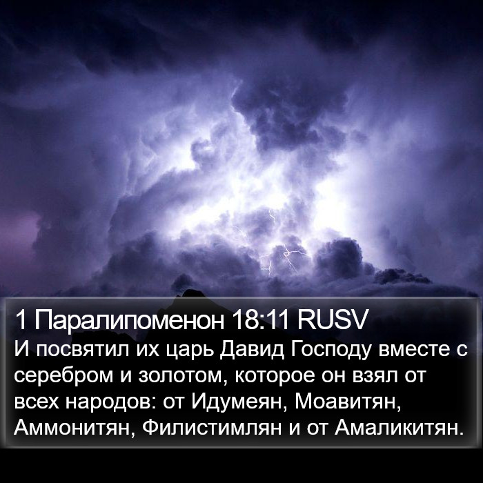 1 Паралипоменон 18:11 RUSV Bible Study