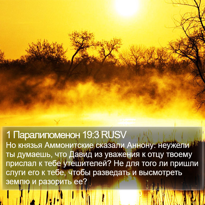 1 Паралипоменон 19:3 RUSV Bible Study