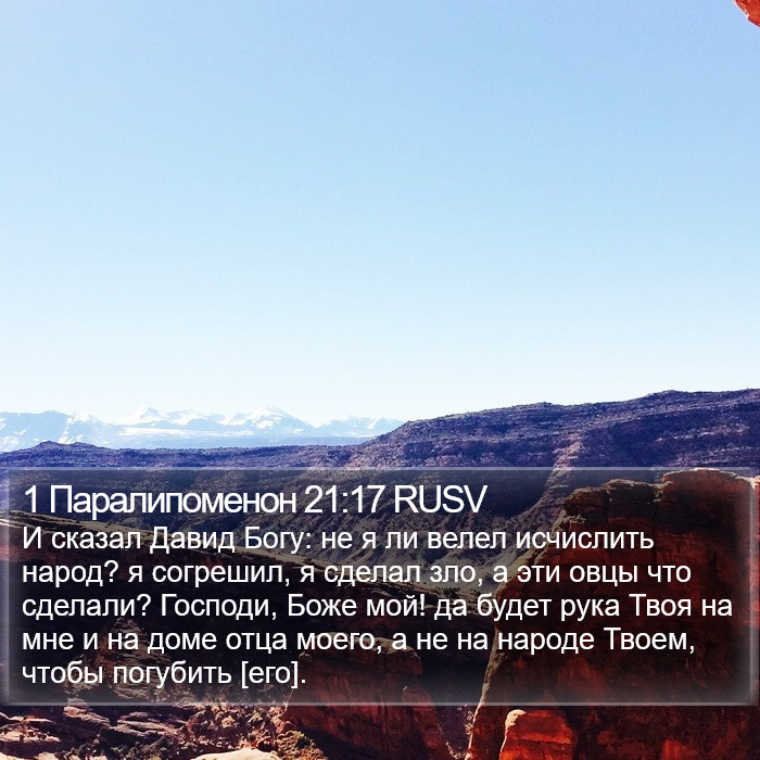 1 Паралипоменон 21:17 RUSV Bible Study