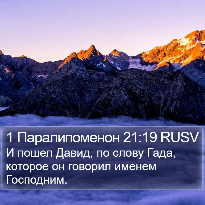 1 Паралипоменон 21:19 RUSV Bible Study