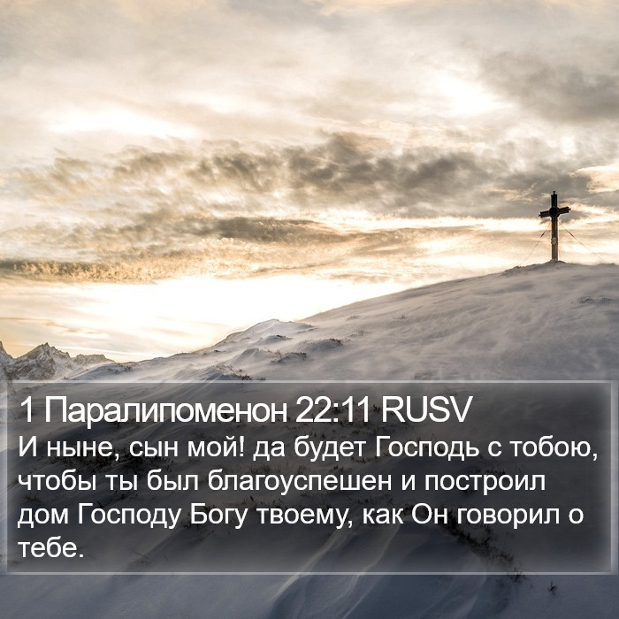 1 Паралипоменон 22:11 RUSV Bible Study