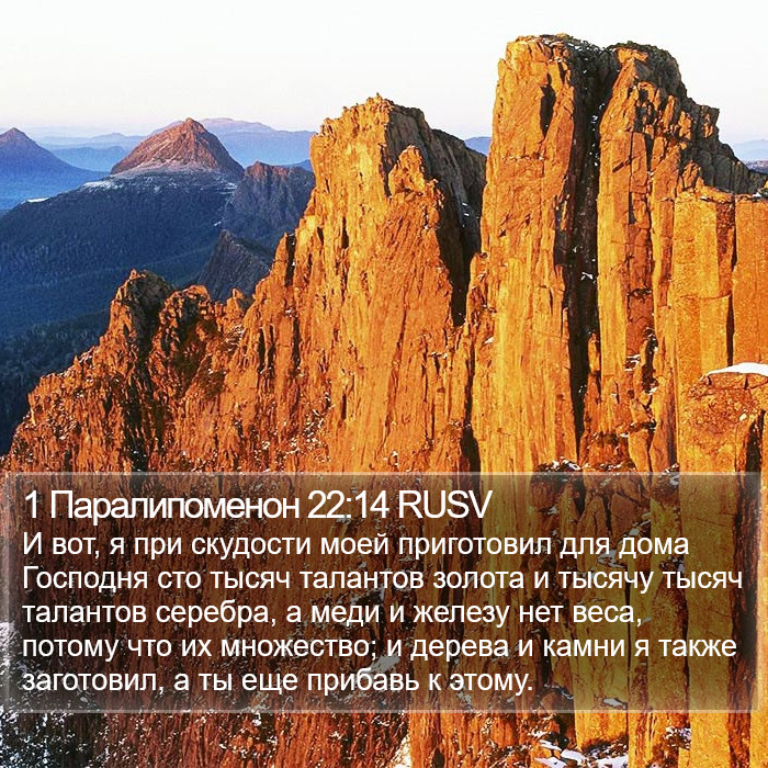 1 Паралипоменон 22:14 RUSV Bible Study