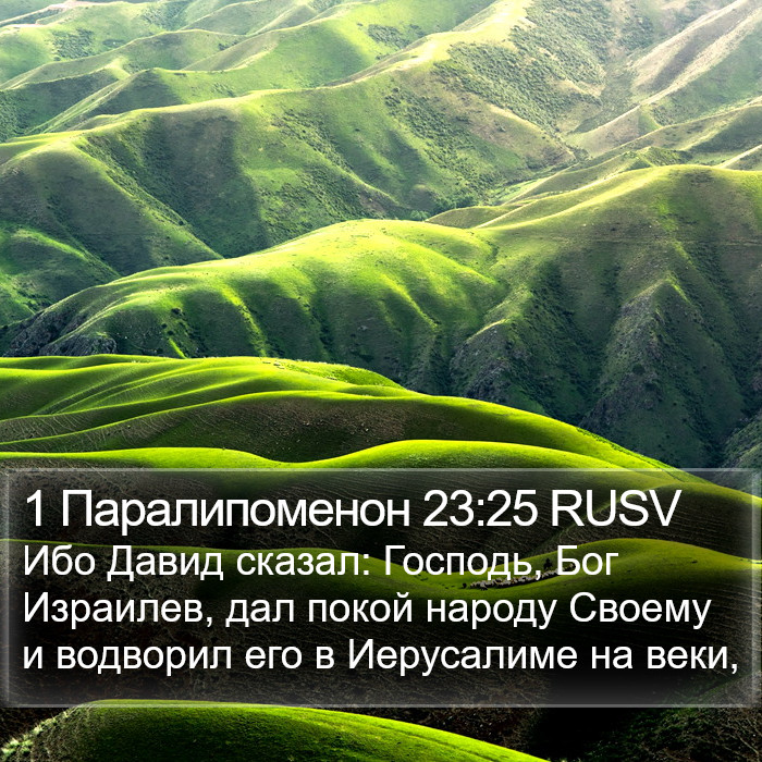1 Паралипоменон 23:25 RUSV Bible Study