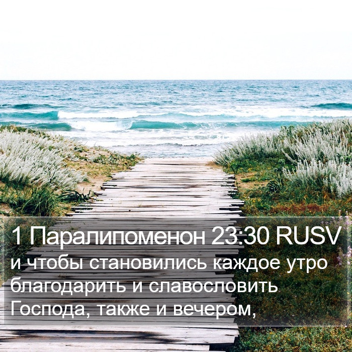 1 Паралипоменон 23:30 RUSV Bible Study