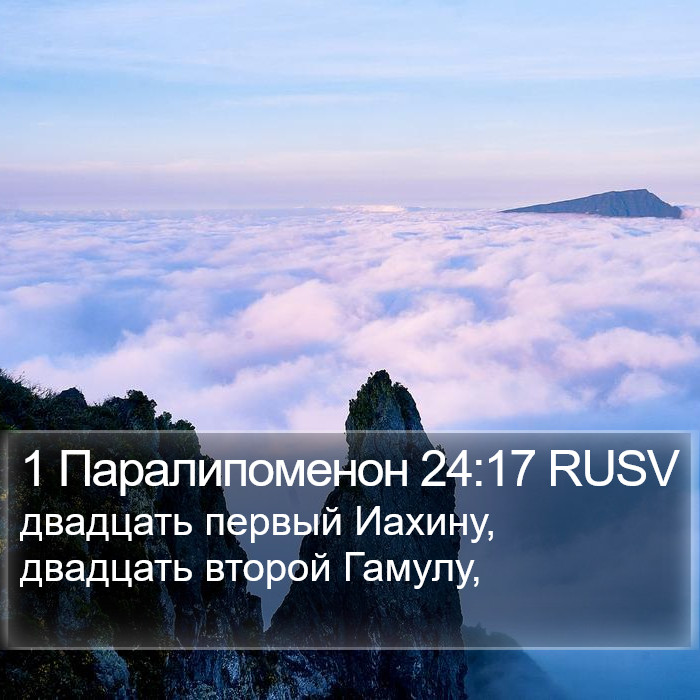 1 Паралипоменон 24:17 RUSV Bible Study