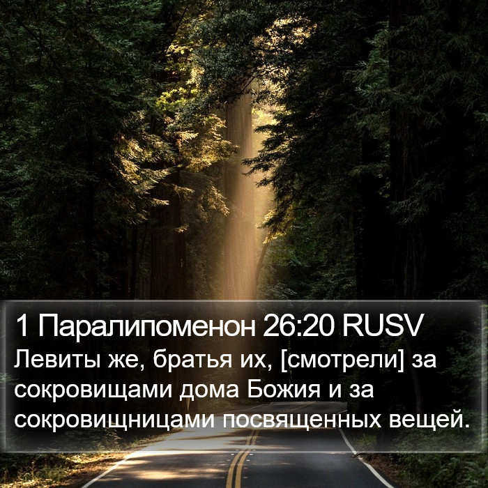 1 Паралипоменон 26:20 RUSV Bible Study