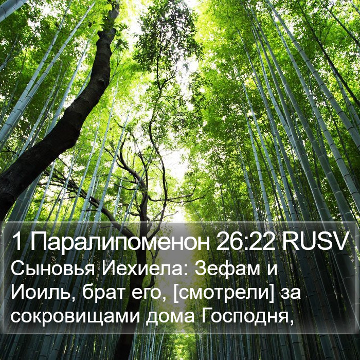 1 Паралипоменон 26:22 RUSV Bible Study