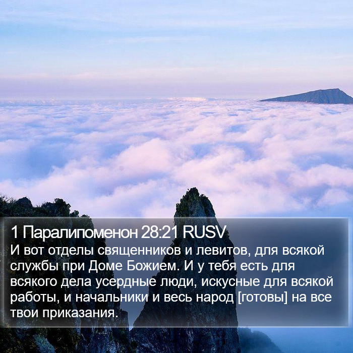 1 Паралипоменон 28:21 RUSV Bible Study