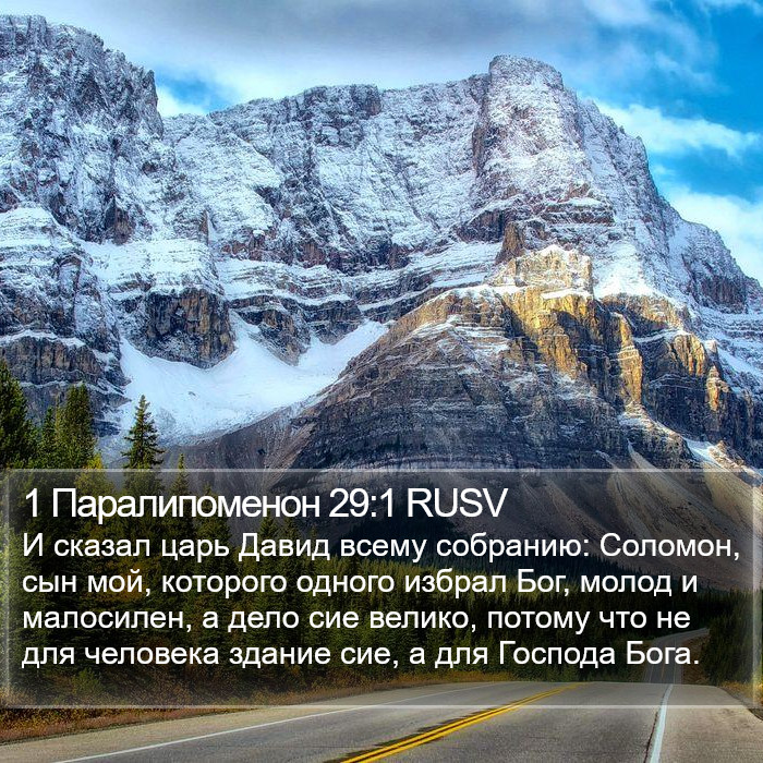 1 Паралипоменон 29:1 RUSV Bible Study