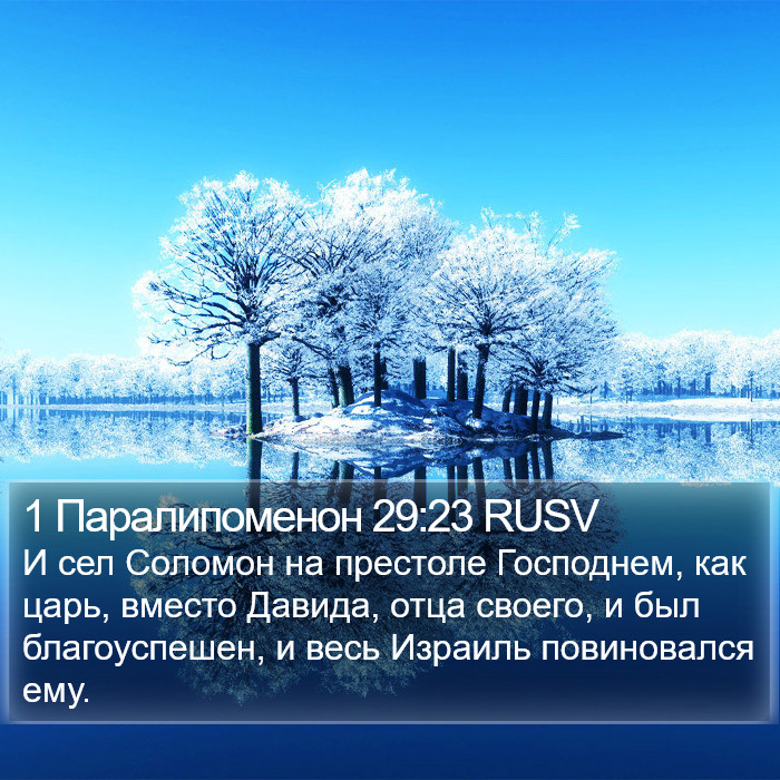 1 Паралипоменон 29:23 RUSV Bible Study