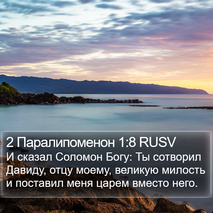 2 Паралипоменон 1:8 RUSV Bible Study