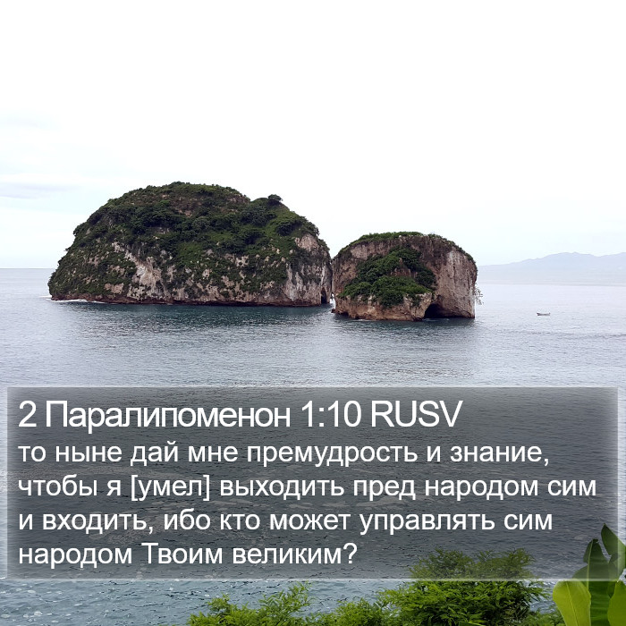 2 Паралипоменон 1:10 RUSV Bible Study