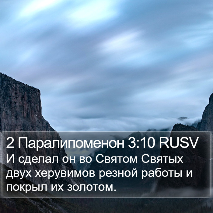 2 Паралипоменон 3:10 RUSV Bible Study