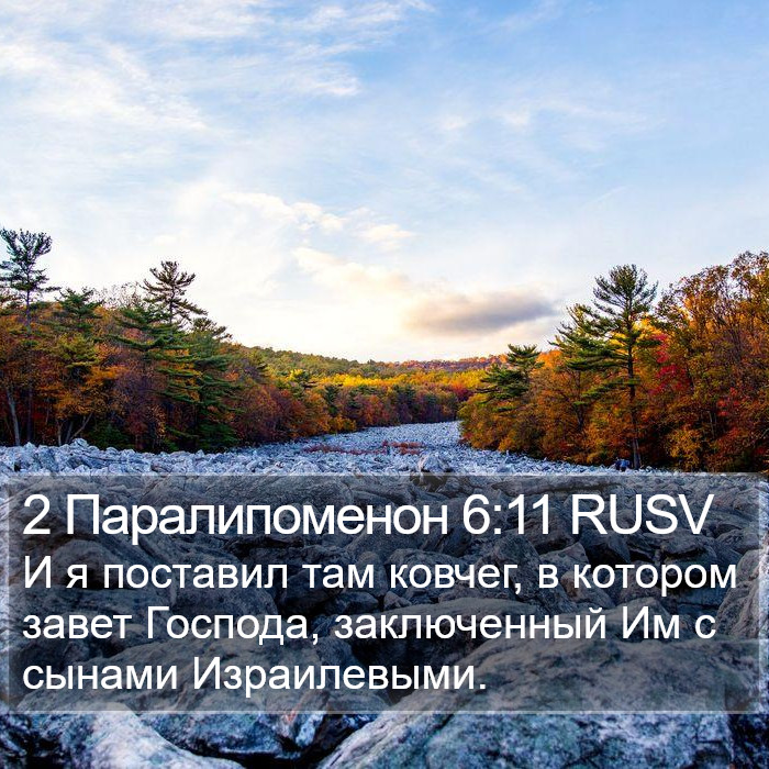 2 Паралипоменон 6:11 RUSV Bible Study