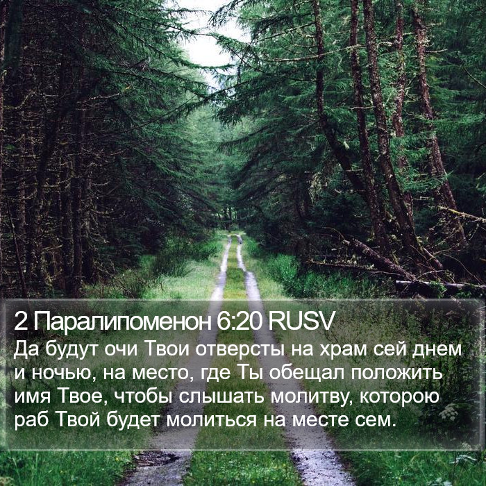 2 Паралипоменон 6:20 RUSV Bible Study