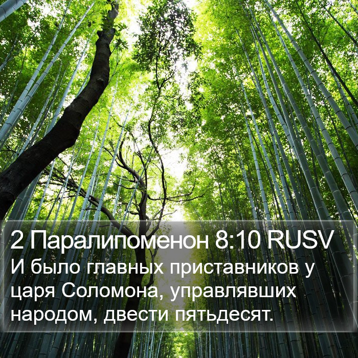 2 Паралипоменон 8:10 RUSV Bible Study