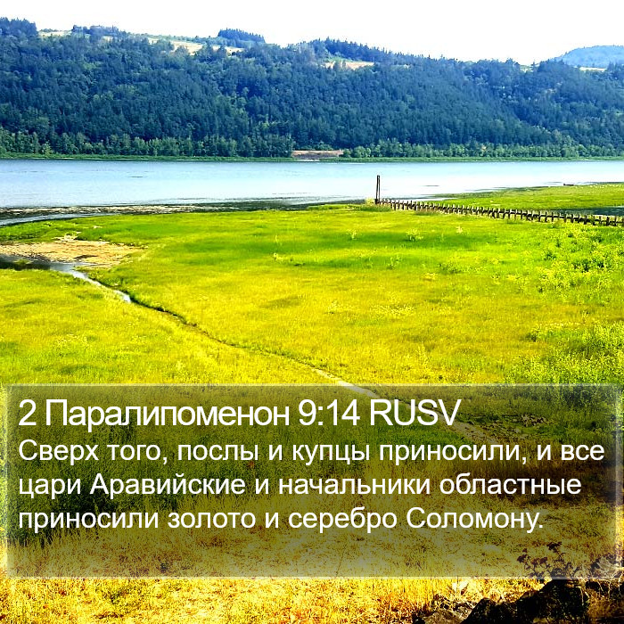 2 Паралипоменон 9:14 RUSV Bible Study