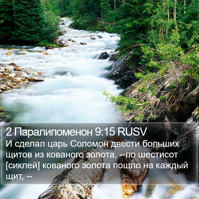 2 Паралипоменон 9:15 RUSV Bible Study