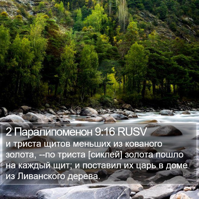 2 Паралипоменон 9:16 RUSV Bible Study