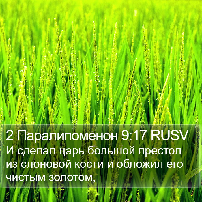 2 Паралипоменон 9:17 RUSV Bible Study