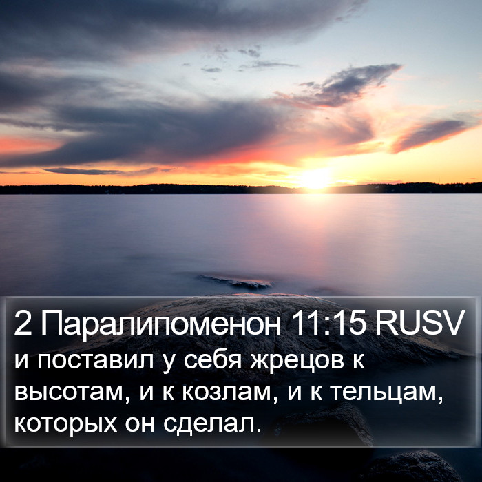 2 Паралипоменон 11:15 RUSV Bible Study