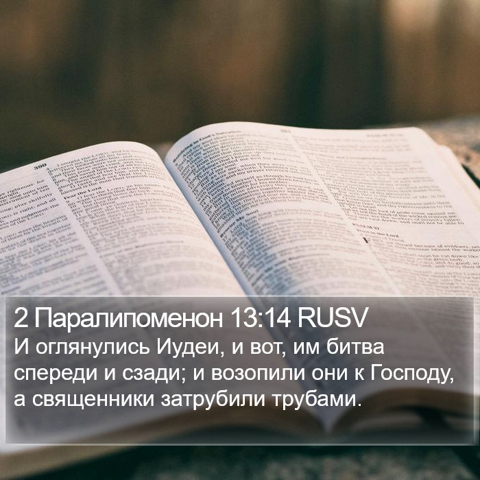 2 Паралипоменон 13:14 RUSV Bible Study