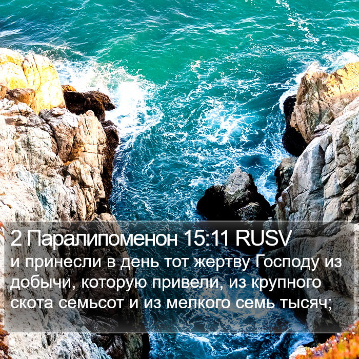 2 Паралипоменон 15:11 RUSV Bible Study