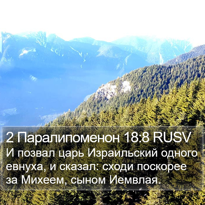 2 Паралипоменон 18:8 RUSV Bible Study