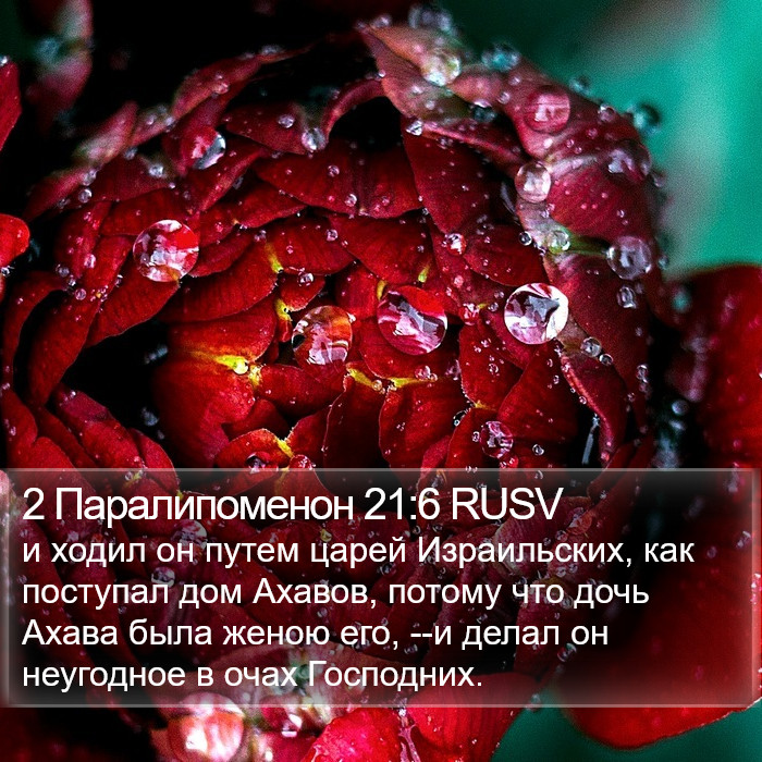 2 Паралипоменон 21:6 RUSV Bible Study