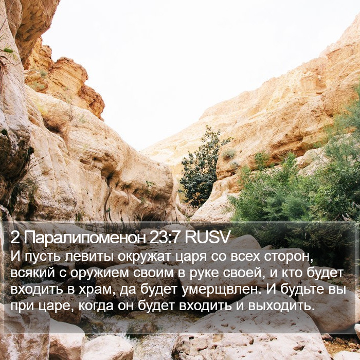 2 Паралипоменон 23:7 RUSV Bible Study