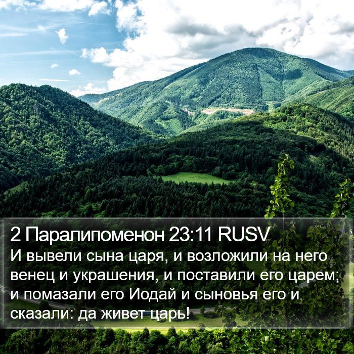 2 Паралипоменон 23:11 RUSV Bible Study