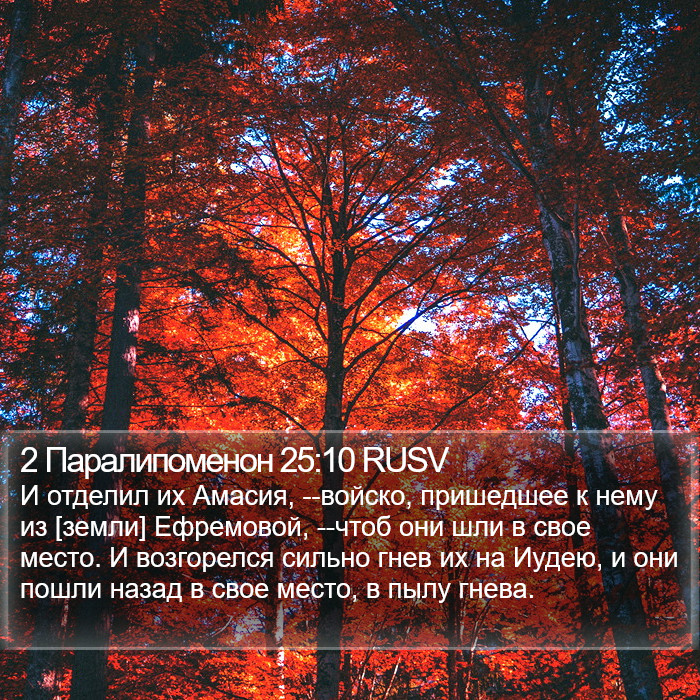 2 Паралипоменон 25:10 RUSV Bible Study