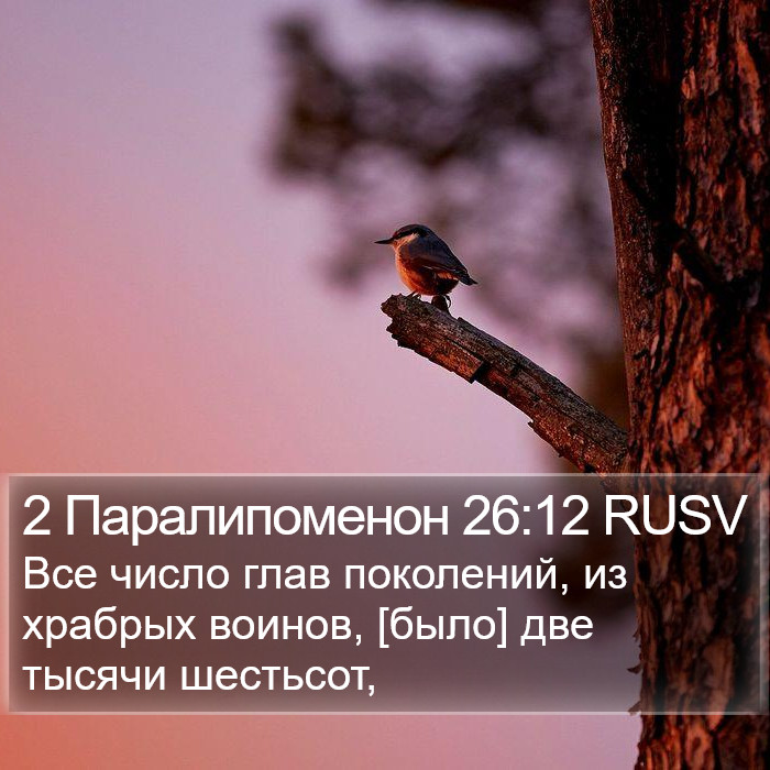 2 Паралипоменон 26:12 RUSV Bible Study