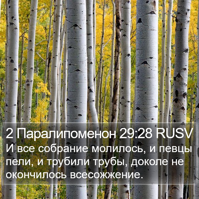 2 Паралипоменон 29:28 RUSV Bible Study