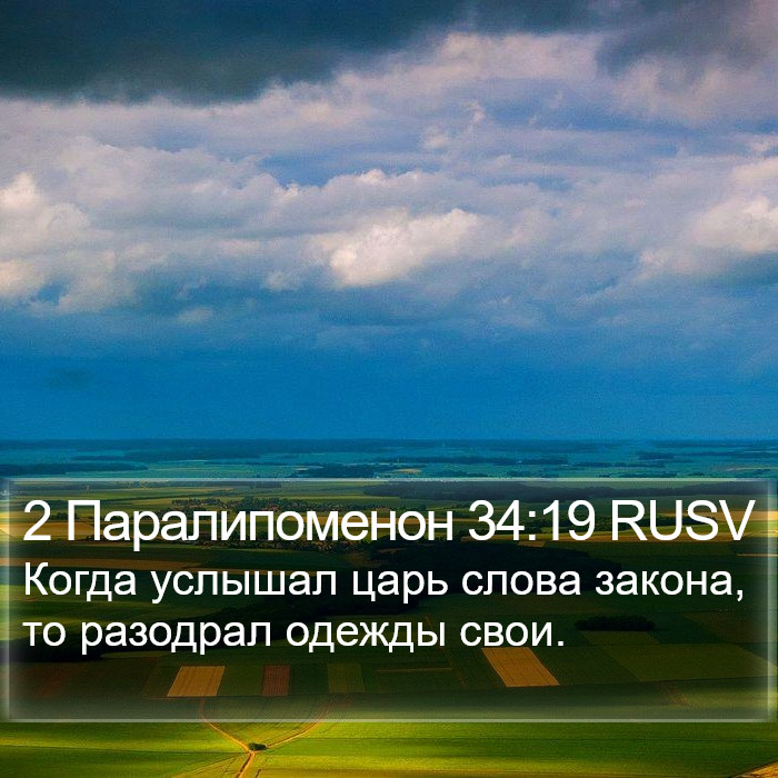 2 Паралипоменон 34:19 RUSV Bible Study