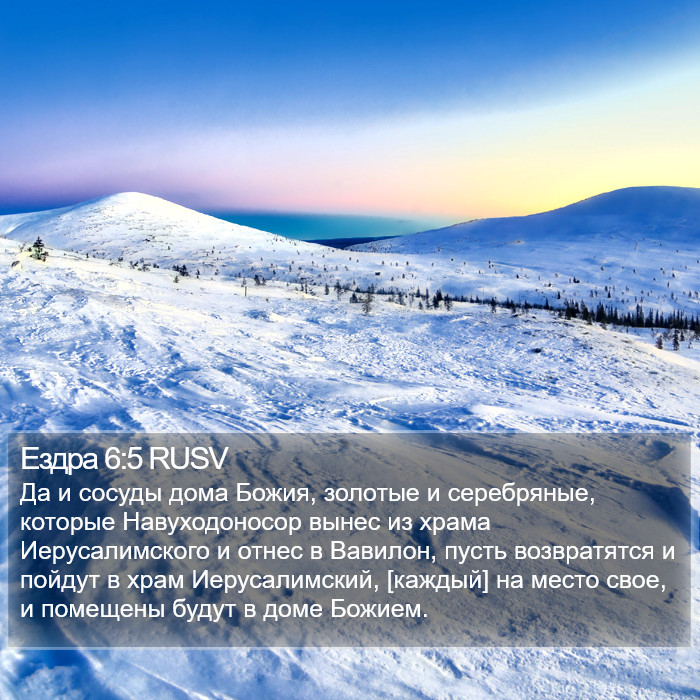 Ездра 6:5 RUSV Bible Study